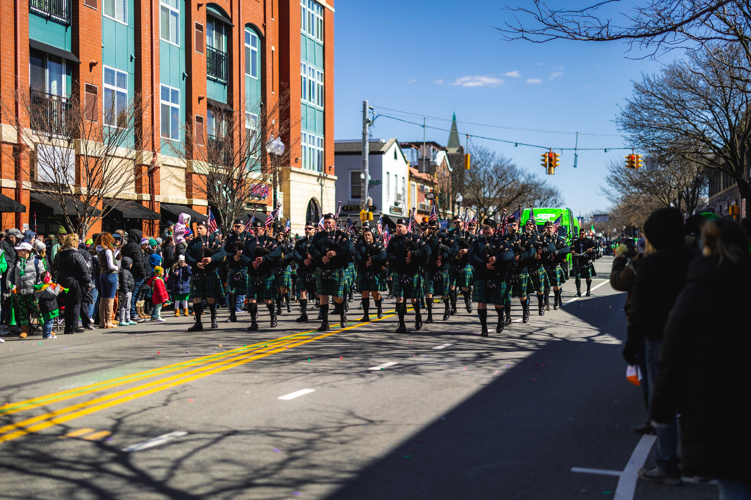 A view from the St. Patrick’s Day parade.